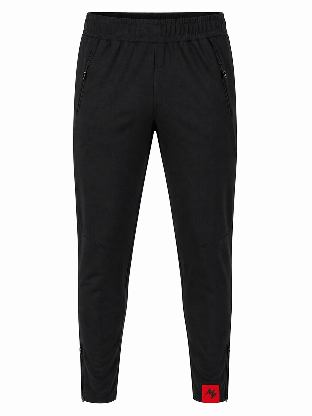 Moisture wick track pant front ghost mannequin.
